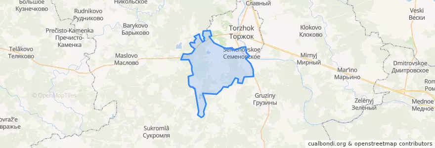 Mapa de ubicacion de Борисцевское сельское поселение.