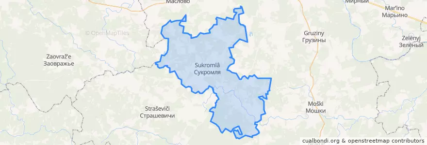 Mapa de ubicacion de Сукромленское сельское поселение.