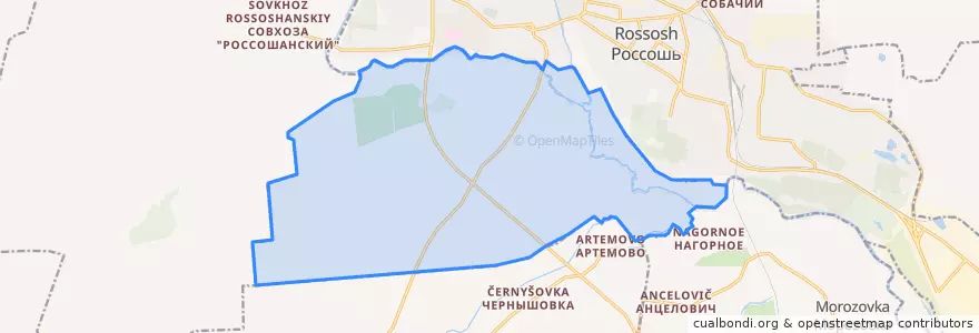 Mapa de ubicacion de Подгоренское сельское поселение.