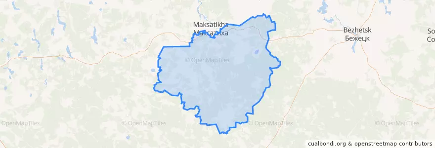 Mapa de ubicacion de Зареченское сельское поселение.