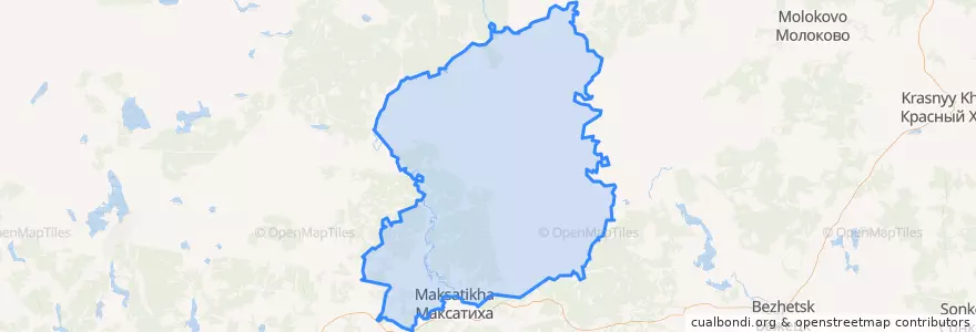 Mapa de ubicacion de Рыбинское сельское поселение.