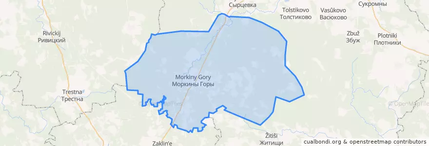 Mapa de ubicacion de Моркиногорское сельское поселение.