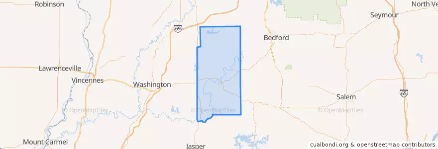 Mapa de ubicacion de Martin County.