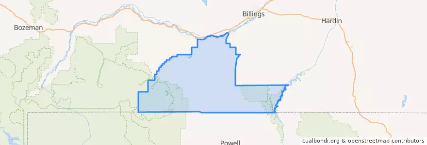 Mapa de ubicacion de Carbon County.