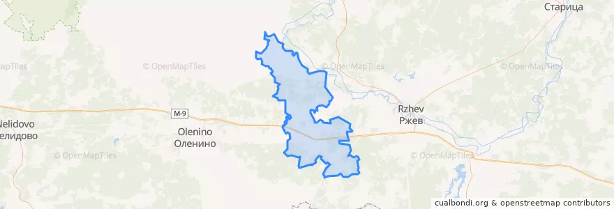 Mapa de ubicacion de сельское поселение Чертолино.