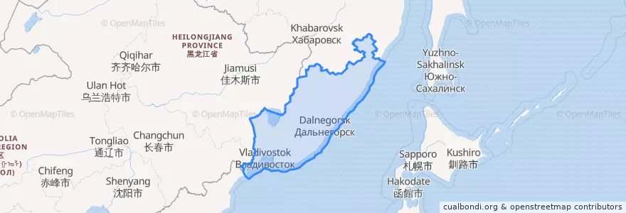 Mapa de ubicacion de 프리모르스키 지방.