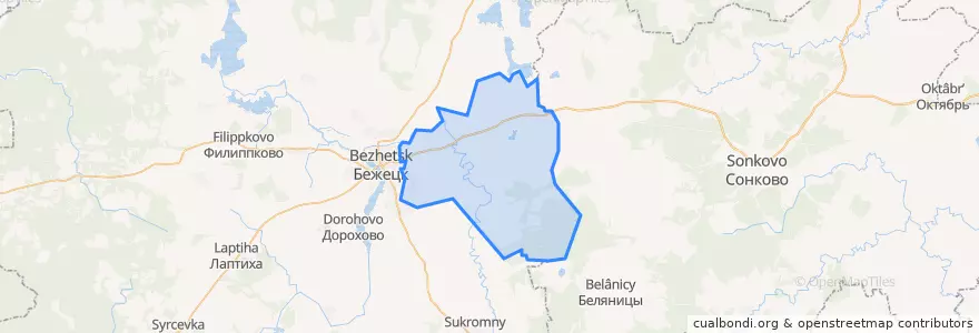 Mapa de ubicacion de Городищенское сельское поселение.