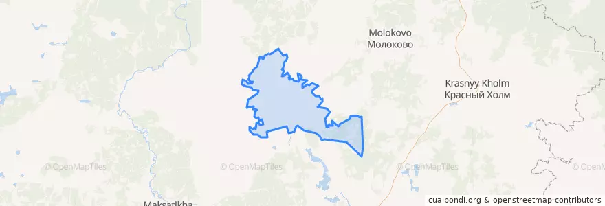 Mapa de ubicacion de Поречьевское сельское поселение.