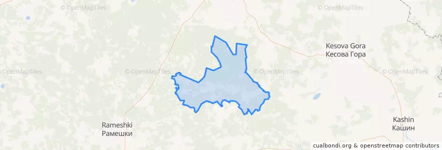 Mapa de ubicacion de Житищенское сельское поселение.