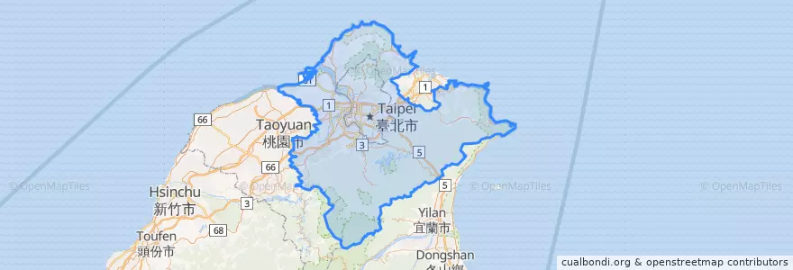 Mapa de ubicacion de 新北市.