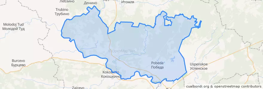 Mapa de ubicacion de сельское поселение Победа.
