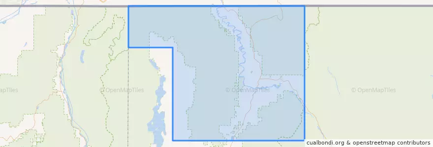 Mapa de ubicacion de Boundary County.
