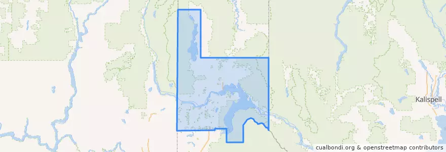 Mapa de ubicacion de Bonner County.