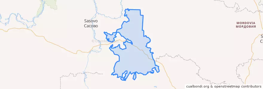 Mapa de ubicacion de Зубово-Полянский район.