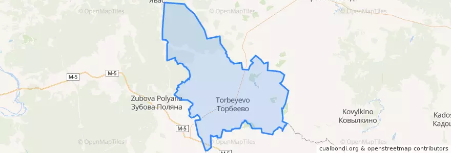 Mapa de ubicacion de Торбеевский район.