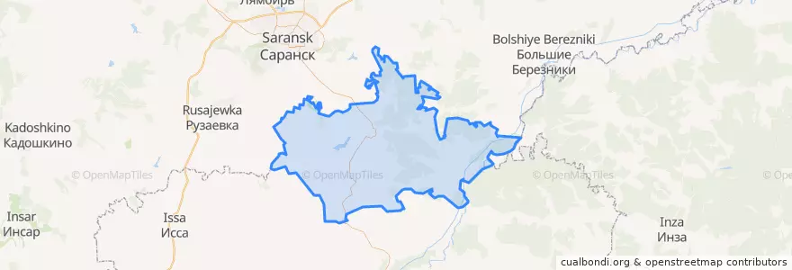 Mapa de ubicacion de Кочкуровский район.