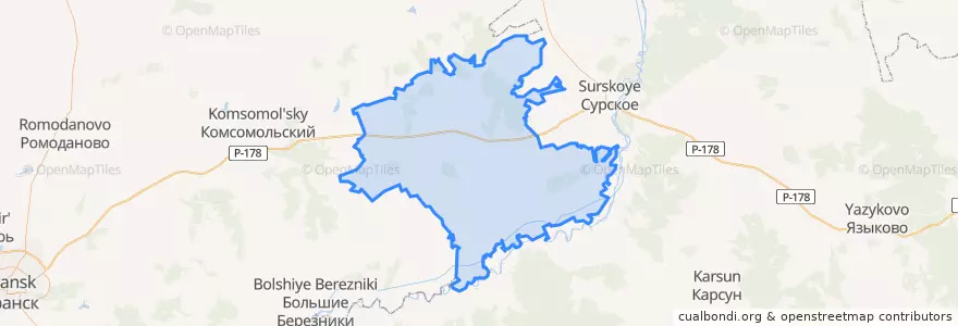 Mapa de ubicacion de Дубёнский район.