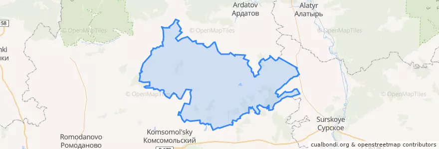 Mapa de ubicacion de Atyashevsky District.