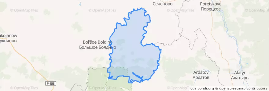 Mapa de ubicacion de Большеигнатовский район.