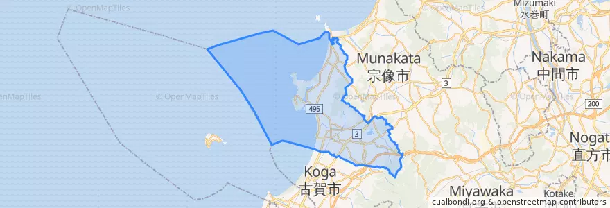 Mapa de ubicacion de Fukutsu.