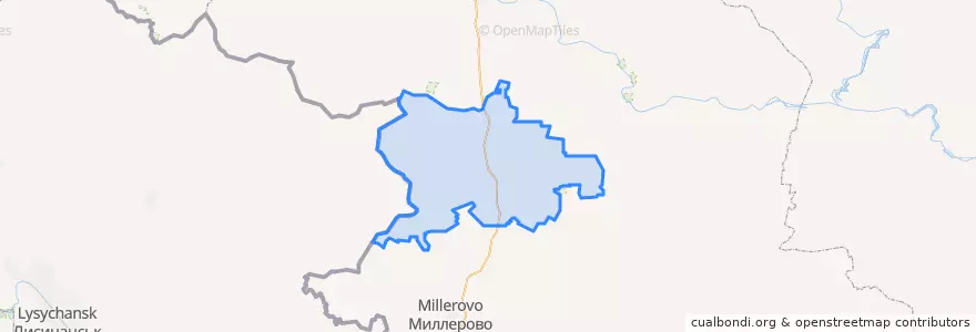 Mapa de ubicacion de Чертковский район.
