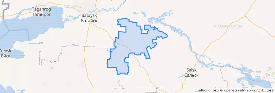 Mapa de ubicacion de Зерноградский район.