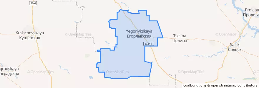 Mapa de ubicacion de Егорлыкский район.