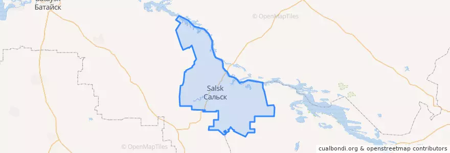 Mapa de ubicacion de Сальский район.