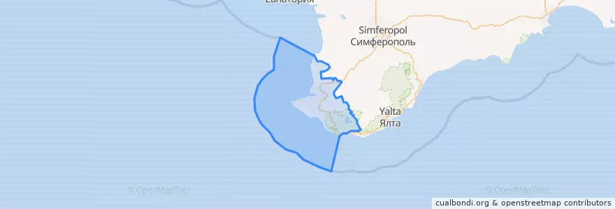Mapa de ubicacion de Севастополь.
