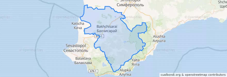 Mapa de ubicacion de 巴赫奇萨赖区.
