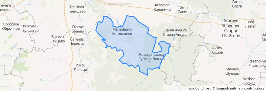 Mapa de ubicacion de Мамолаевское сельское поселение.