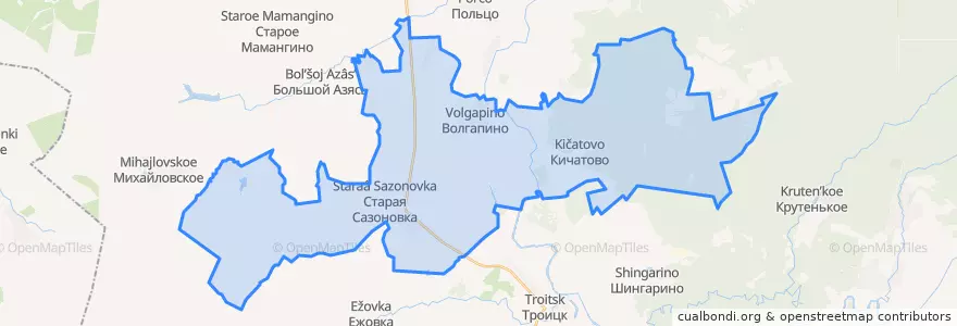 Mapa de ubicacion de Изосимовское сельское поселение.