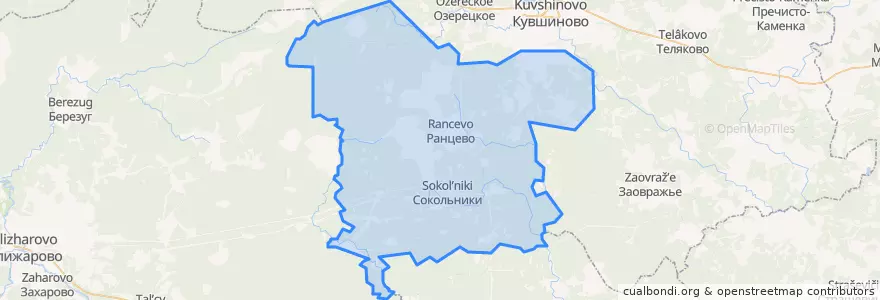 Mapa de ubicacion de Сокольническое сельское поселение.
