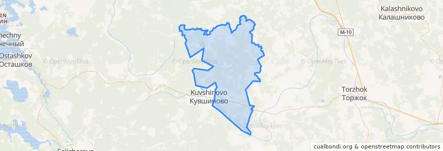 Mapa de ubicacion de Тысяцкое сельское поселение.