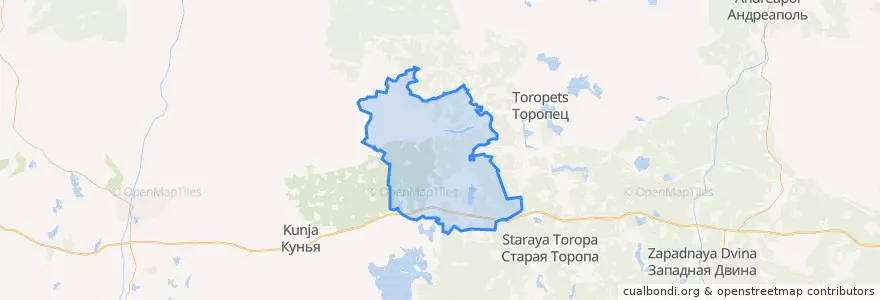 Mapa de ubicacion de Скворцовское сельское поселение.