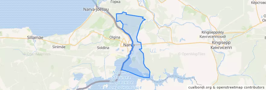Mapa de ubicacion de Ивангородское городское поселение.