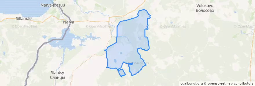 Mapa de ubicacion de Пустомержское сельское поселение.