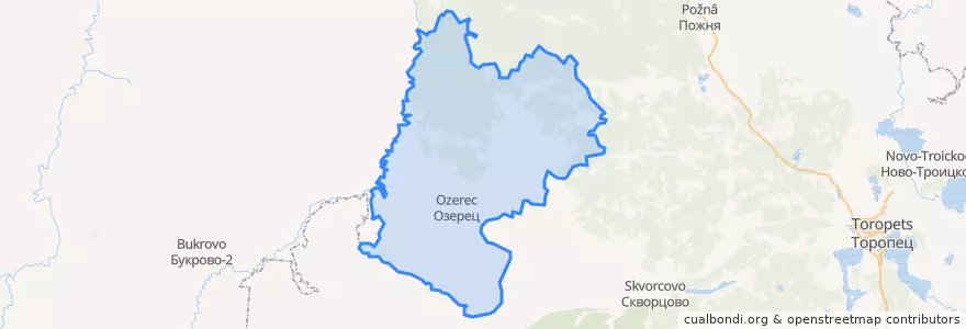 Mapa de ubicacion de Кудрявцевское сельское поселение.