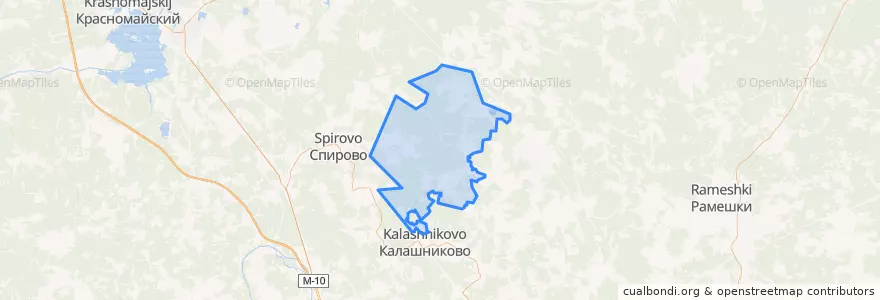 Mapa de ubicacion de Краснознаменское сельское поселение.