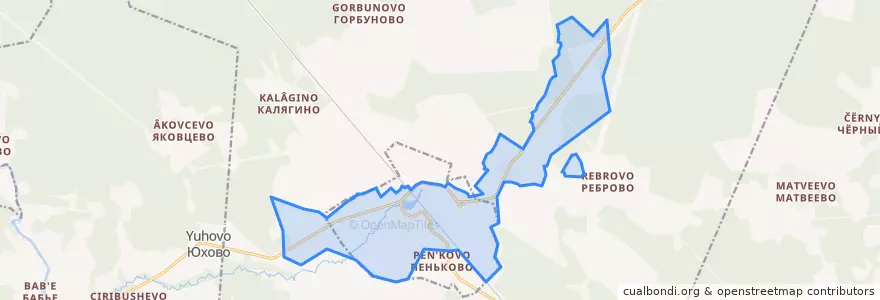 Mapa de ubicacion de городское поселение Спирово.