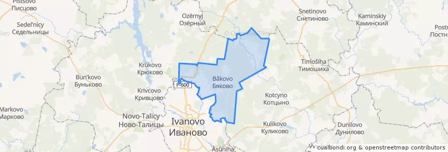 Mapa de ubicacion de Богородское сельское поселение.