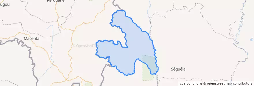 Mapa de ubicacion de Bafing.