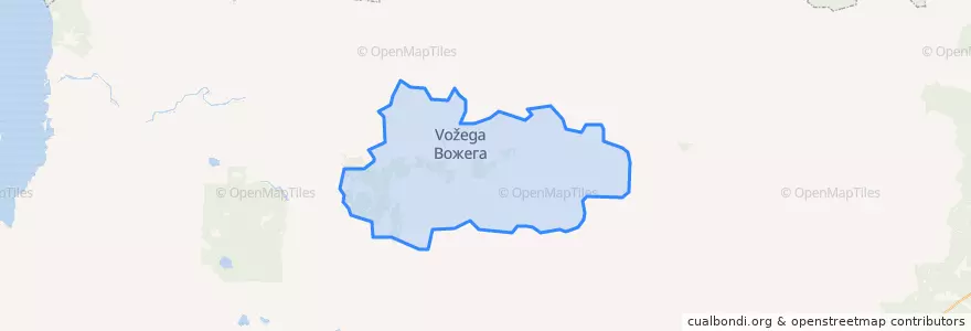 Mapa de ubicacion de Вожегодское городское поселение.