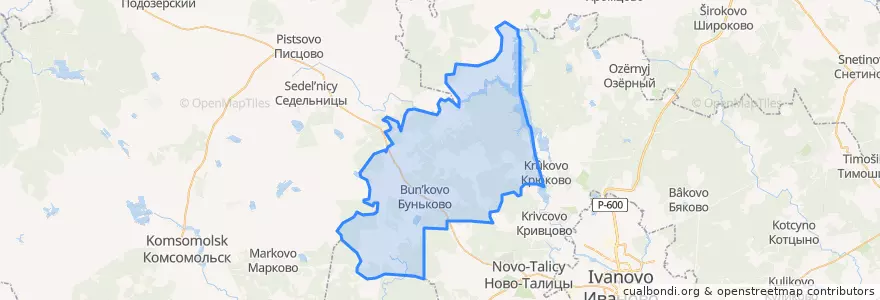 Mapa de ubicacion de Балахонковское сельское поселение.