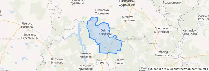 Mapa de ubicacion de Озёрновское сельское поселение.