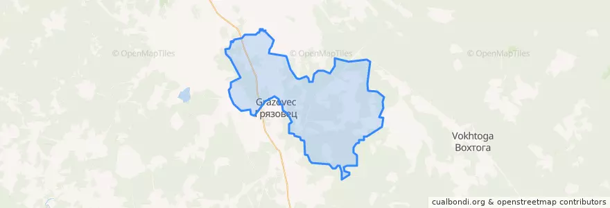 Mapa de ubicacion de Перцевское сельское поселение.