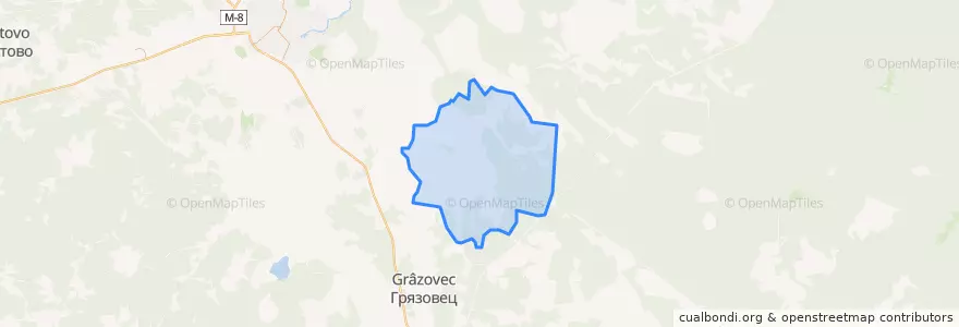 Mapa de ubicacion de Комьянское сельское поселение.