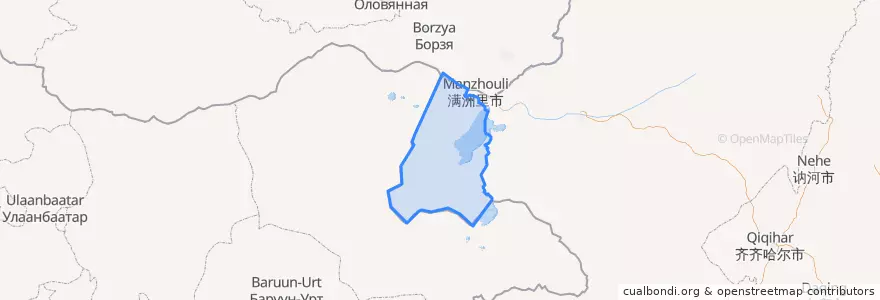Mapa de ubicacion de New Barag Right Banner.