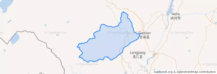 Mapa de ubicacion de Zalantun.