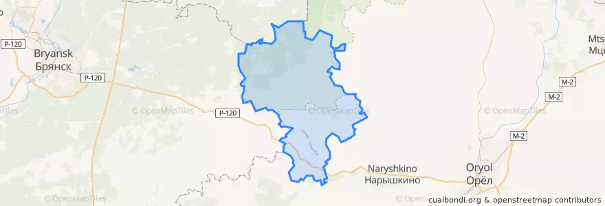 Mapa de ubicacion de Хотынецкий район.